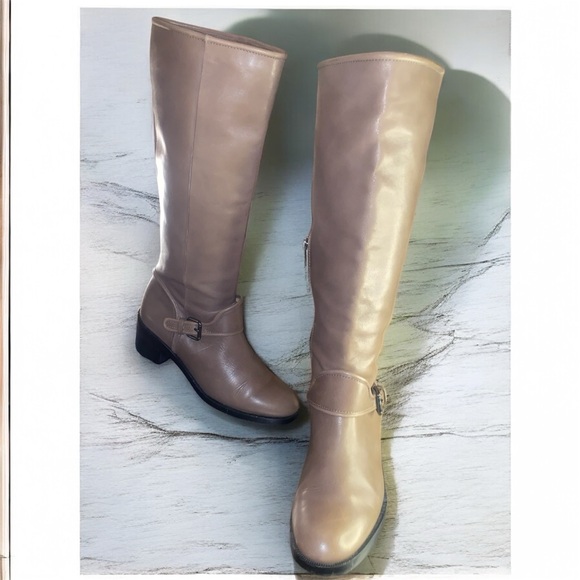 Shoes - Coach Cecilia leather knee-high riding boots size 7.5 B equestrian